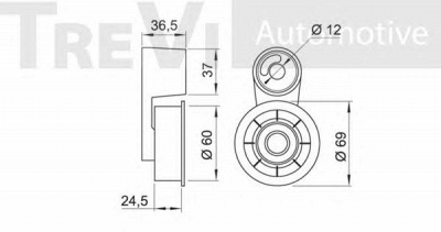 TREVI AUTOMOTIVE td1131 -  Натяжной ролик, ремень ГРМ